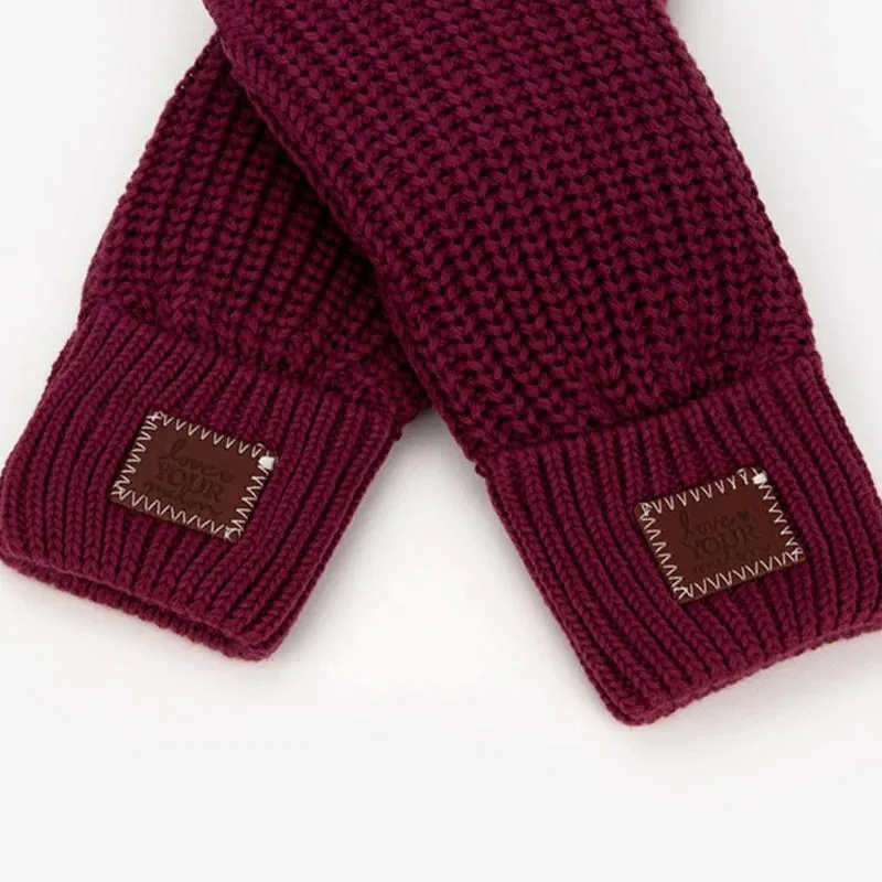 Love Your Melon - Burgundy Mittens