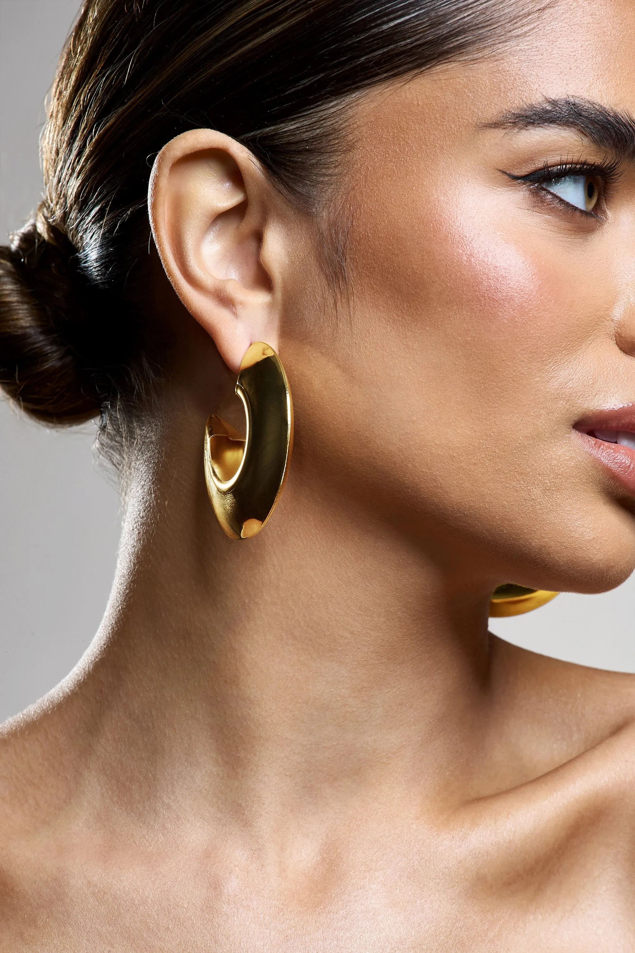 Maple | Gold Chunky Hoop Earrings