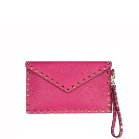 Medium Envelope Wristlet Grained, Rose Violet