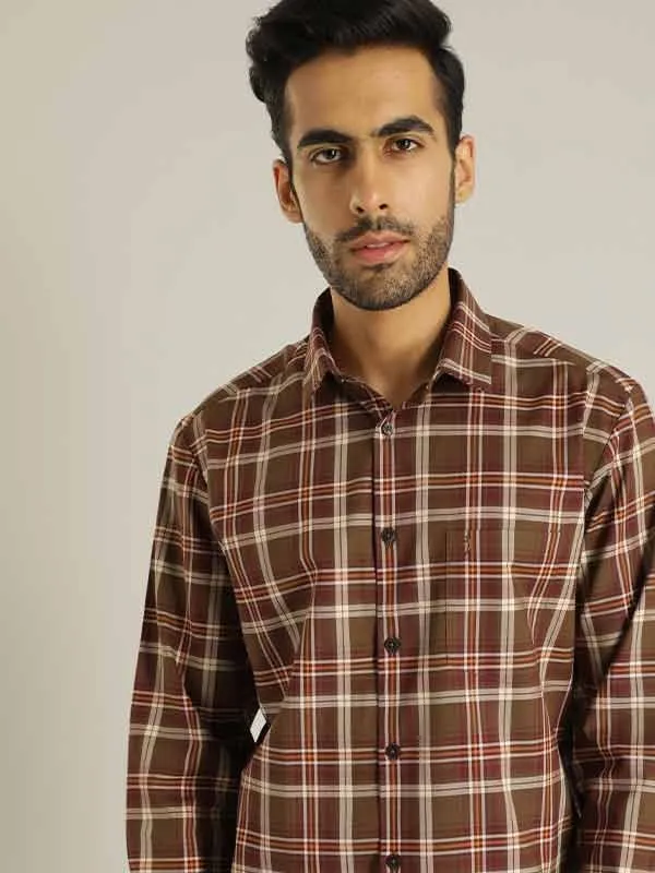 Men Checked Full Sleeve Cotton Shirt