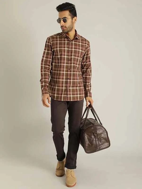 Men Checked Full Sleeve Cotton Shirt