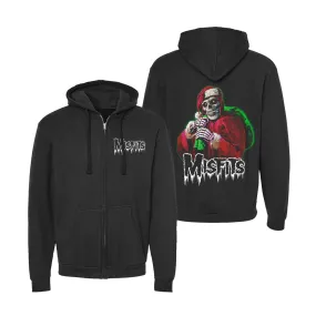 Misfits Holiday Fiend Black Zip Hoodie