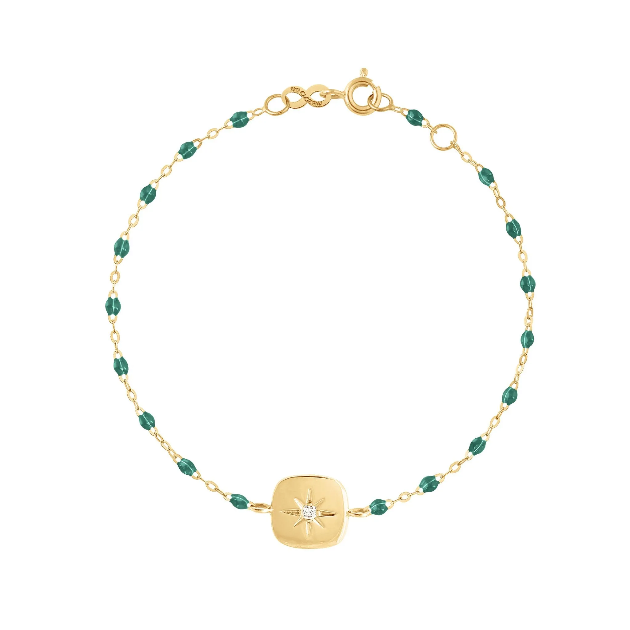 Miss Gigi Emerald diamond bracelet, Yellow Gold, 6.7"