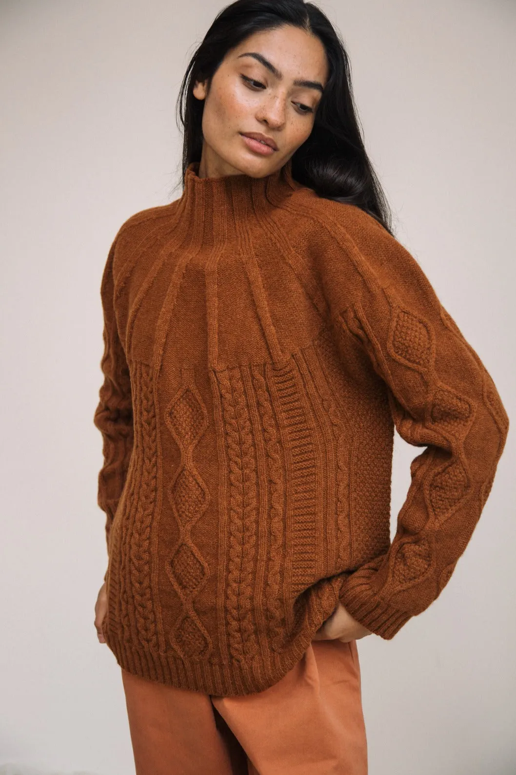 Morina Lambswool Jumper in Antelope