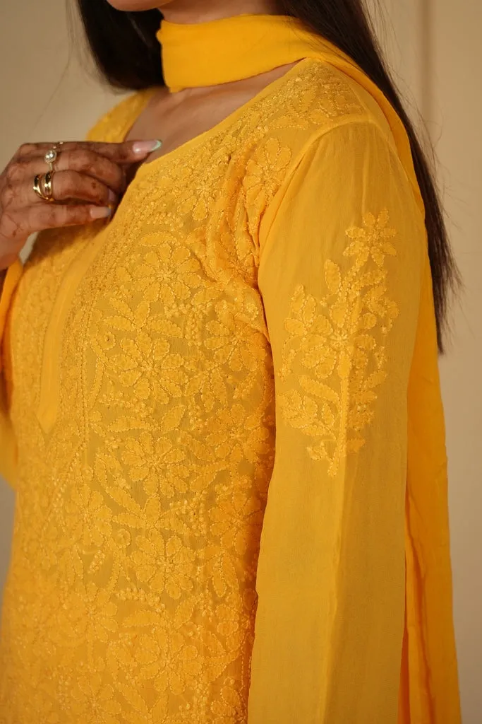 Nagma Premium Chikankari Mukaish Viscose Set