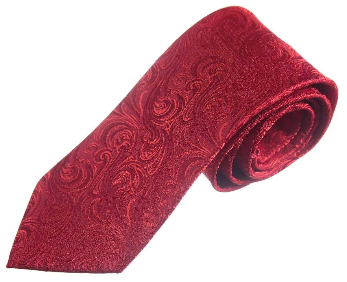 Necktie Satin Paisley Jacquard Self Tie Classic Windsor - RENTAL