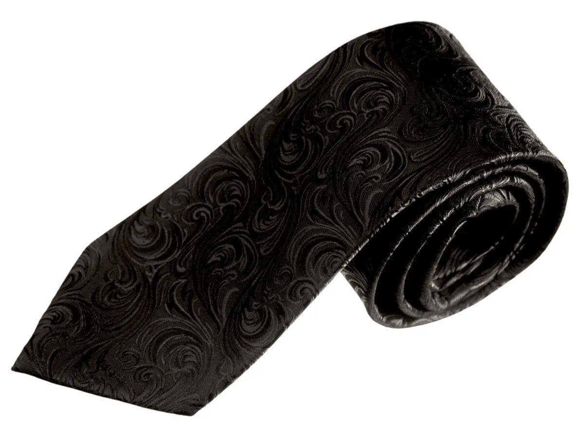 Necktie Satin Paisley Jacquard Self Tie Classic Windsor - RENTAL