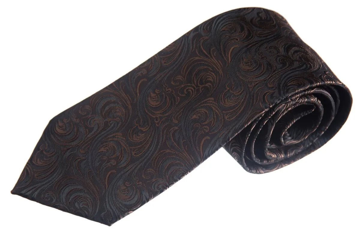 Necktie Satin Paisley Jacquard Self Tie Classic Windsor - RENTAL