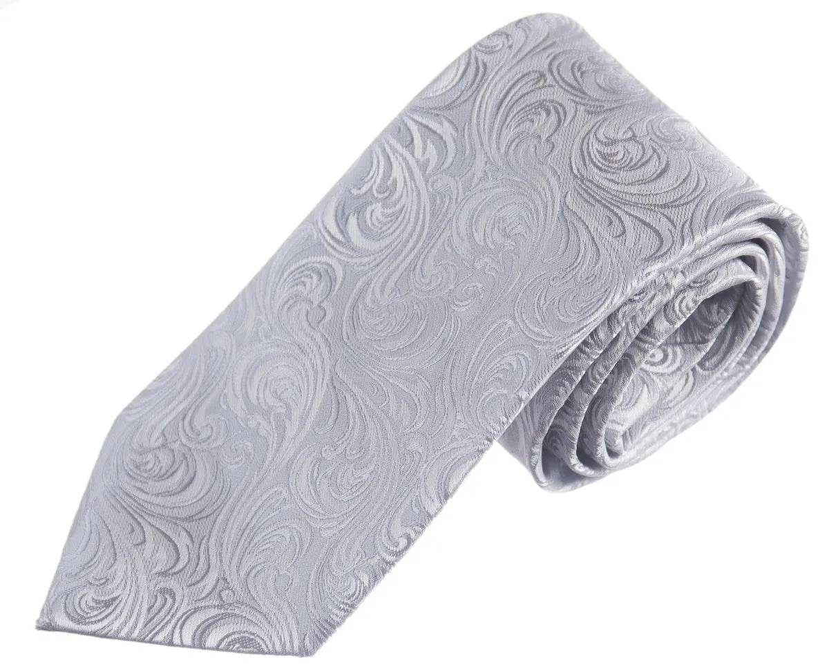 Necktie Satin Paisley Jacquard Self Tie Classic Windsor - RENTAL