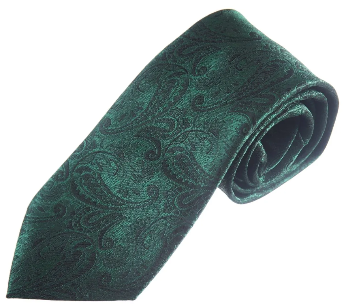 Necktie Satin Paisley Jacquard Self Tie Classic Windsor