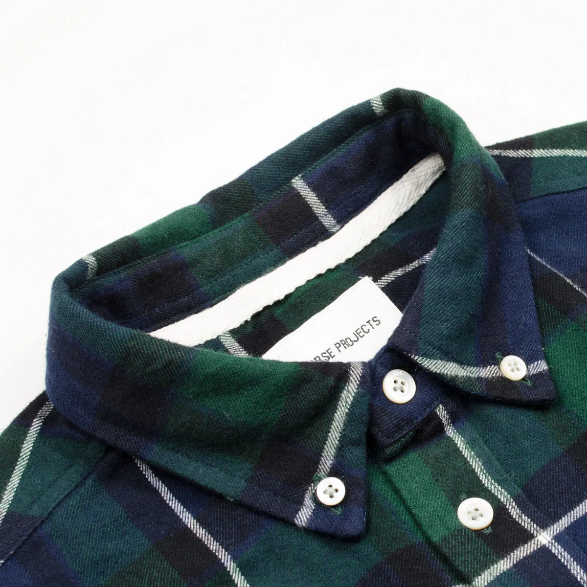 Norse Projects - Anton Brushed Flannel Shirt - Black Watch Check