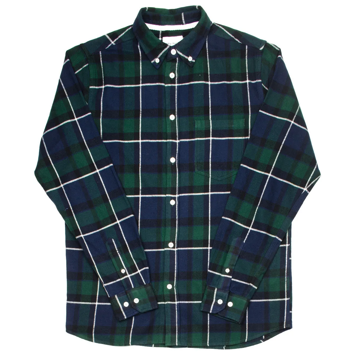 Norse Projects - Anton Brushed Flannel Shirt - Black Watch Check