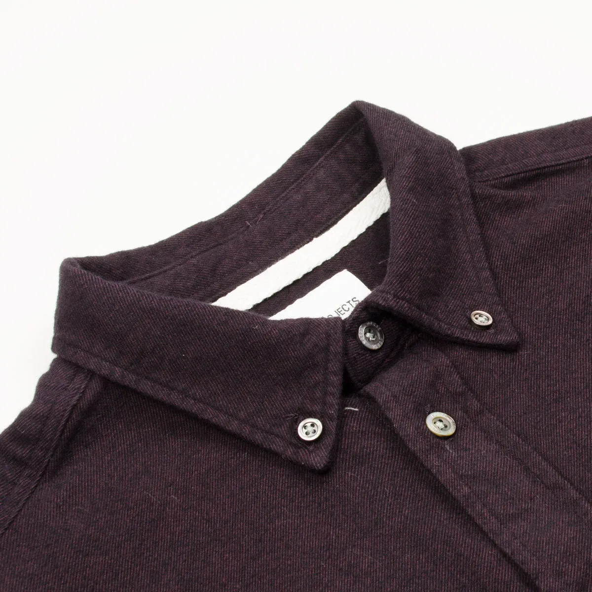 Norse Projects - Anton Brushed Flannel Shirt - Burgundy