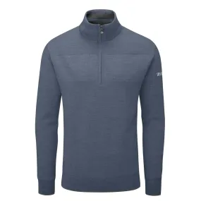 Oscar Jacobson Anders Half Zip - China Blue