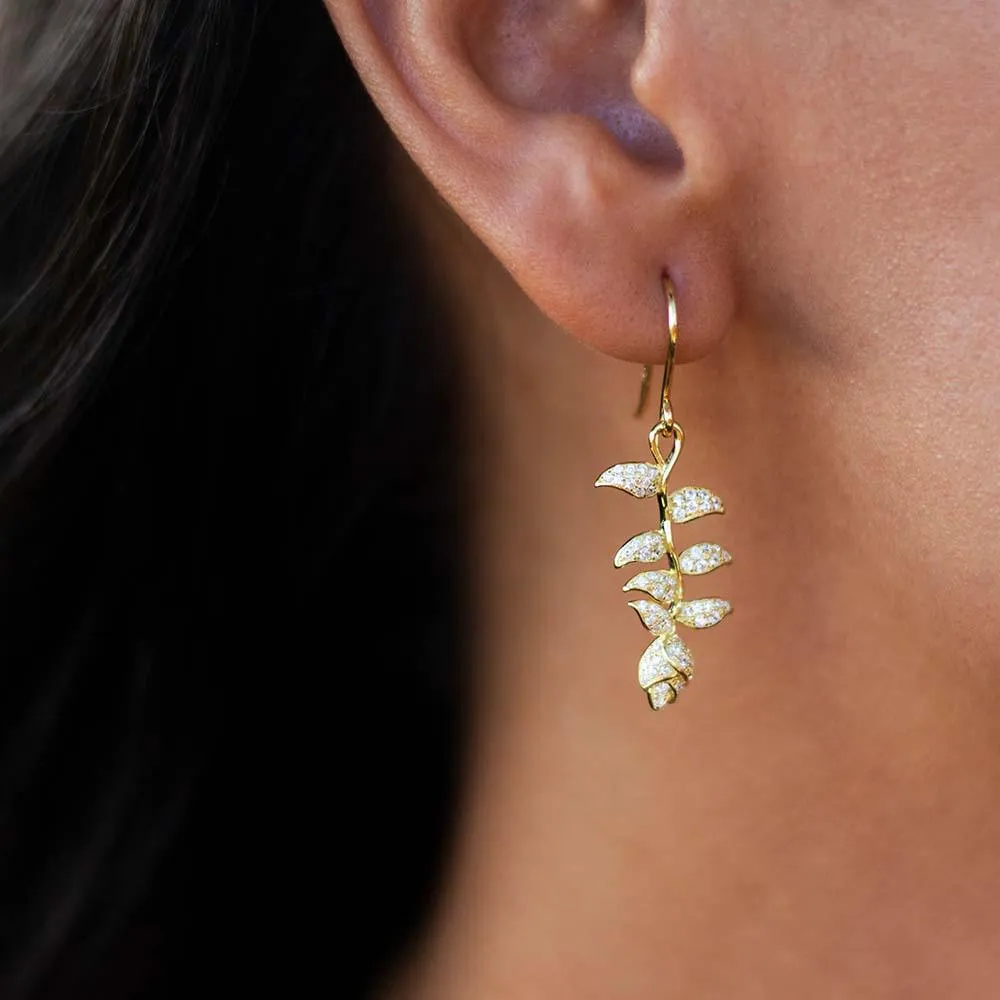 Pavé Heliconia Earrings