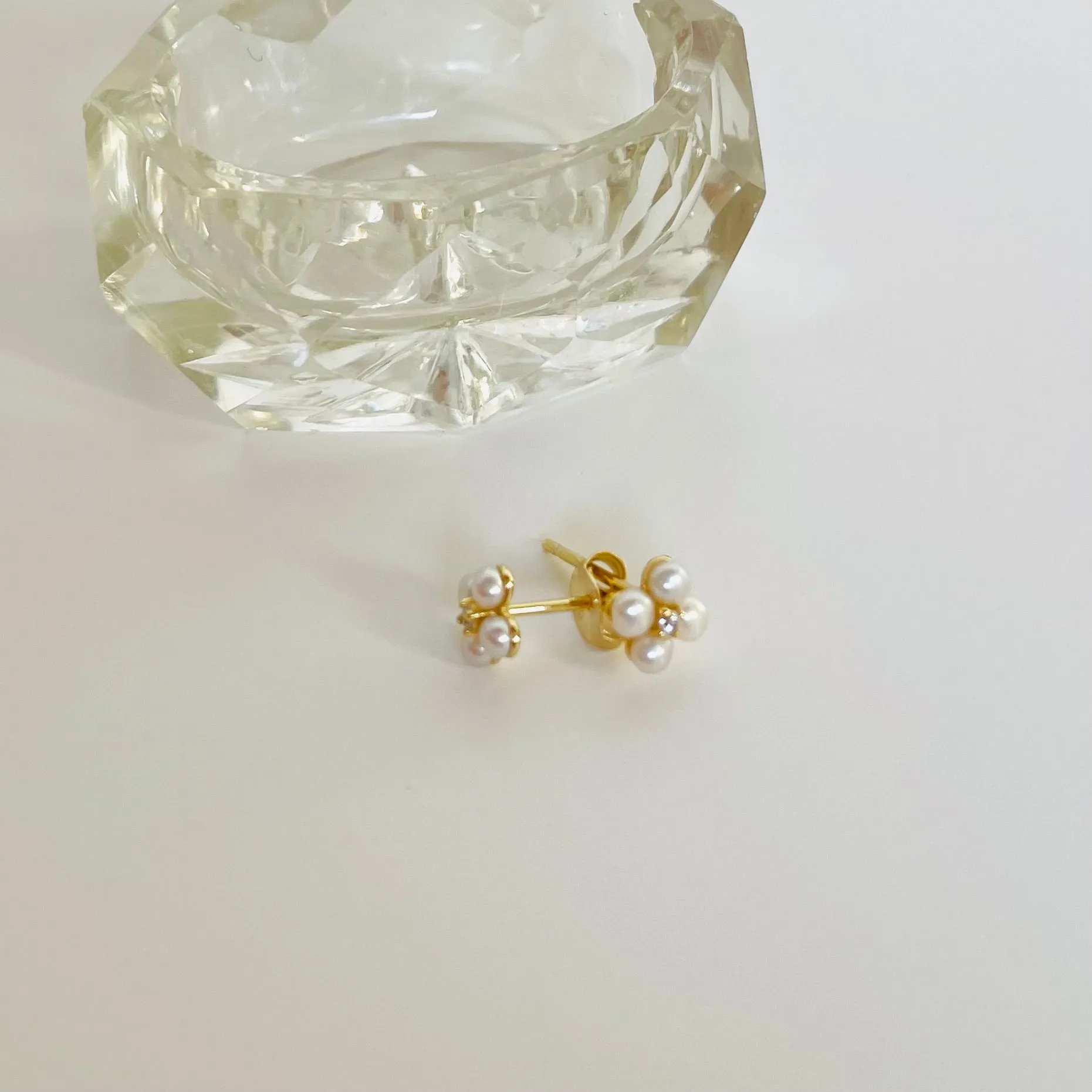 Pearl Flower Studs