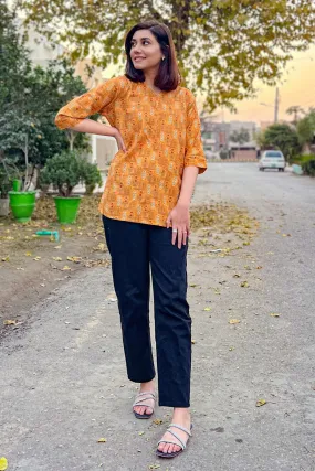 Printed Khaddar Kurti - D45