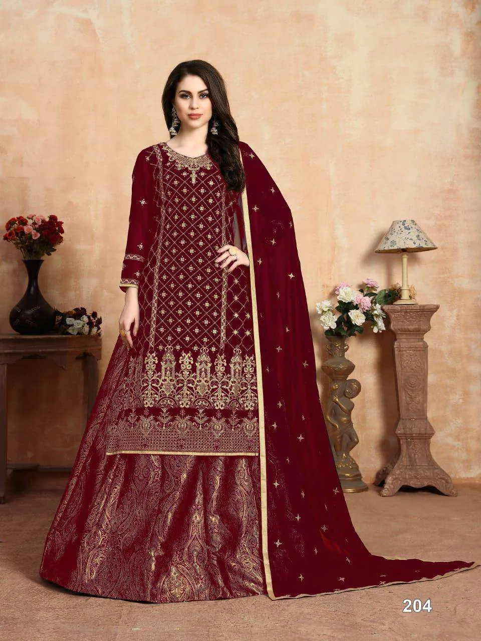 Pure Georgette Banarasi Lehenga Party Wear Stylish Suit