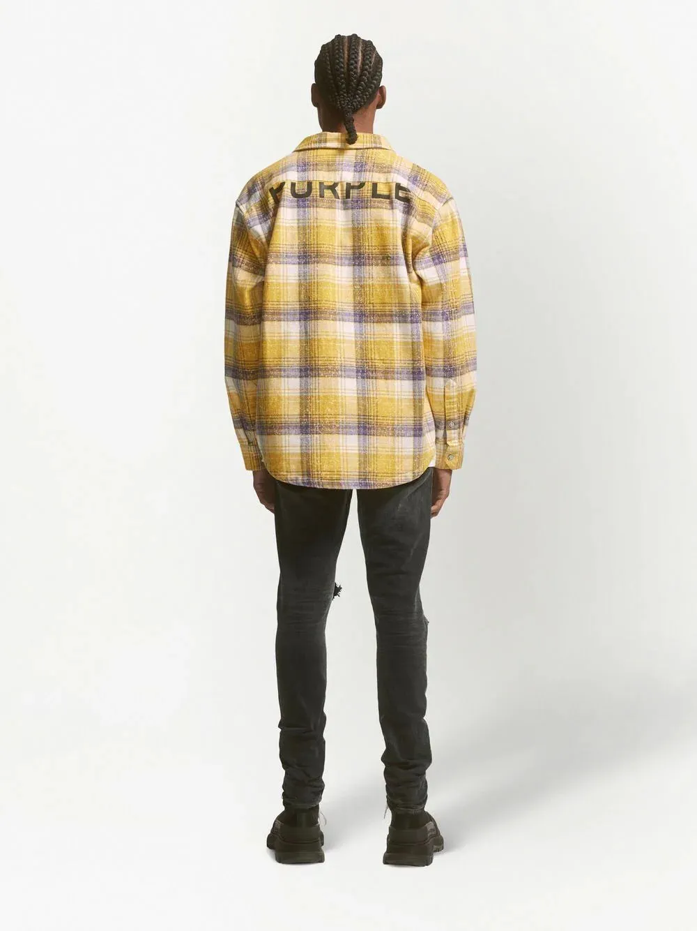 PURPLE BRAND P331 PLAID LS SHIRT