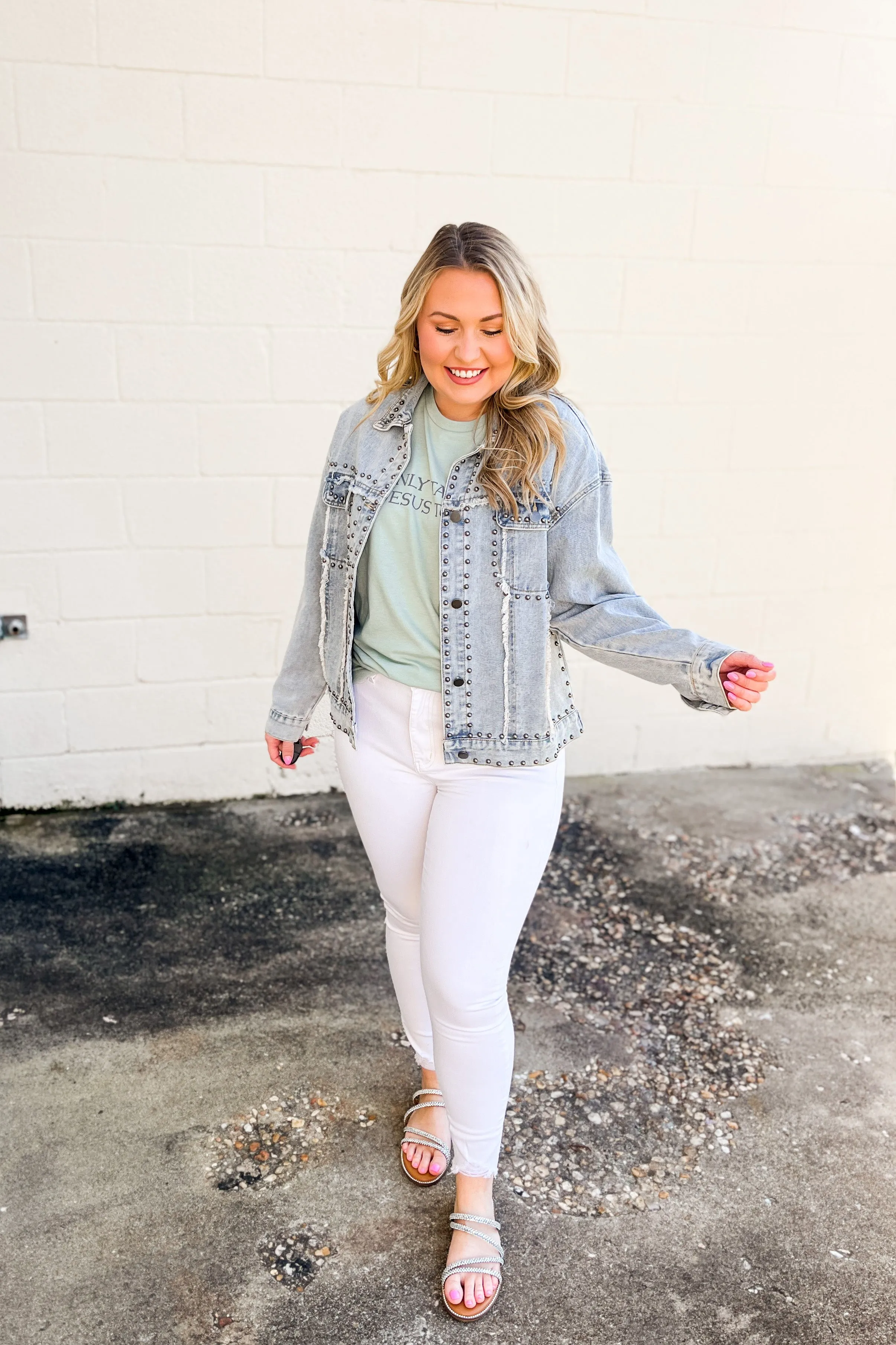 Rae Rae Studded Denim Jacket