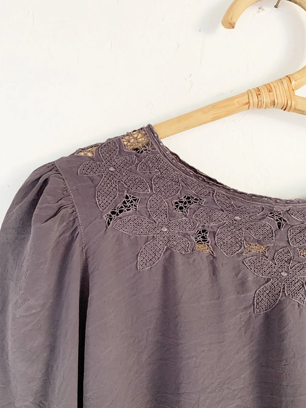 RP Overdyed Silk Embroidered Blouse