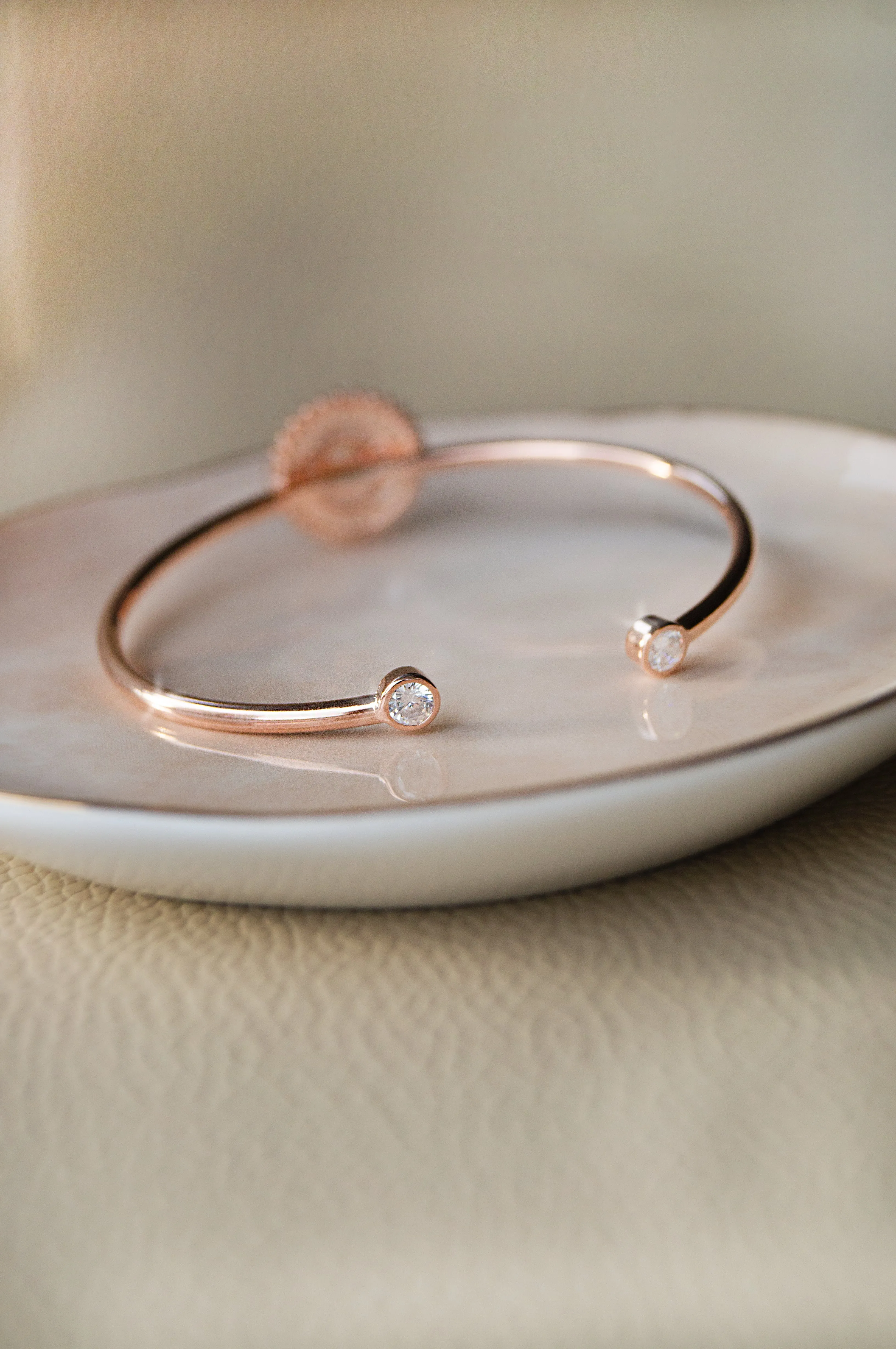 Shine With Me Rose Gold Plated Sterling Silver Adjustable Bracelet