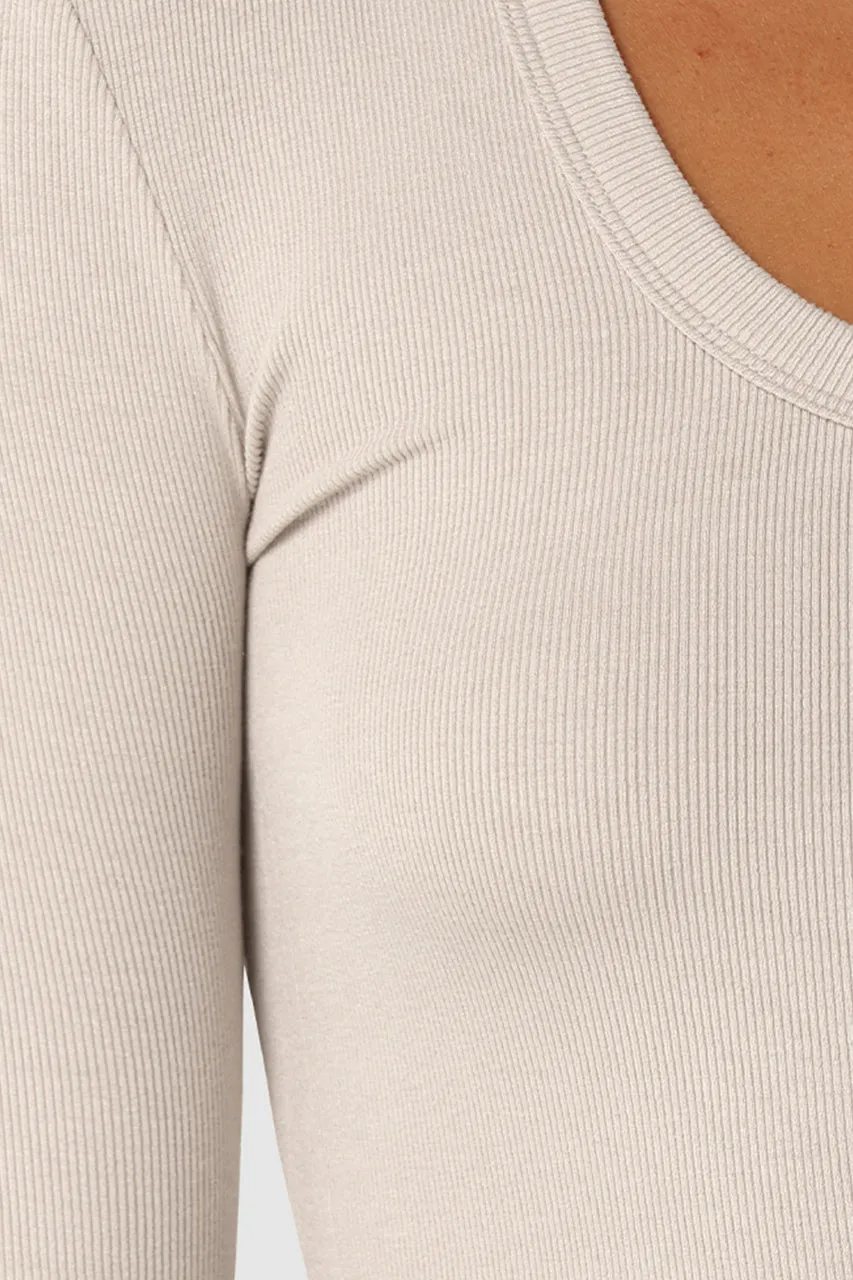 Sinclair Long Sleeve Top | Oyster