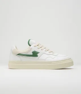 Stepney Workers Club Pearl S-Strike Leather Shoes - White / Green