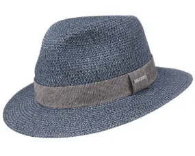 Stetson Traveller Summer Toyo Fedora in Blue