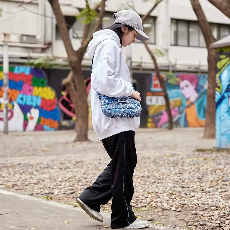 Supreme Puffer Side Bag Blue Paisley