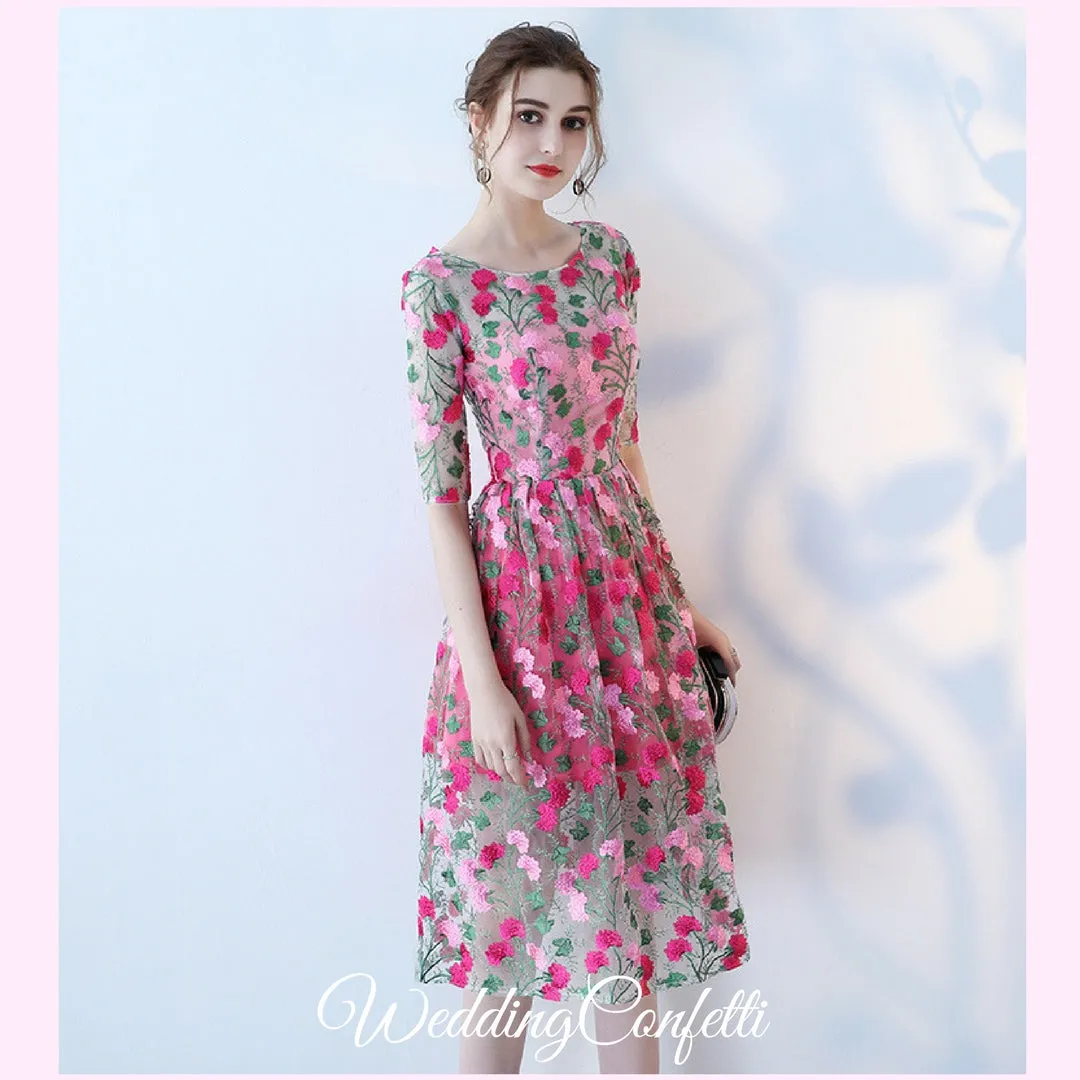 The Acadia Pink Floral Dress