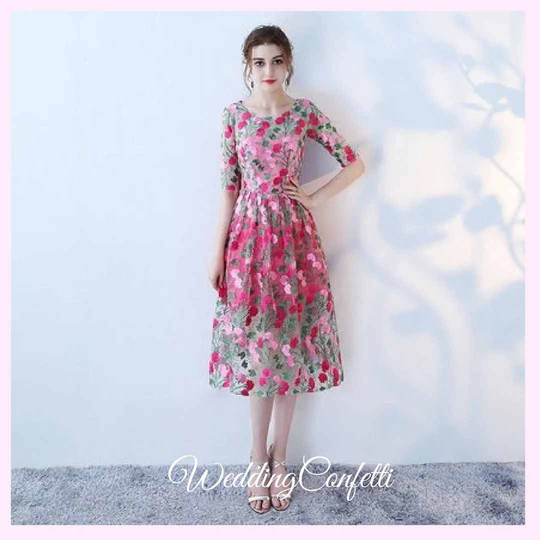 The Acadia Pink Floral Dress