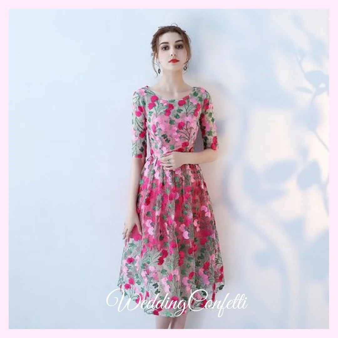 The Acadia Pink Floral Dress