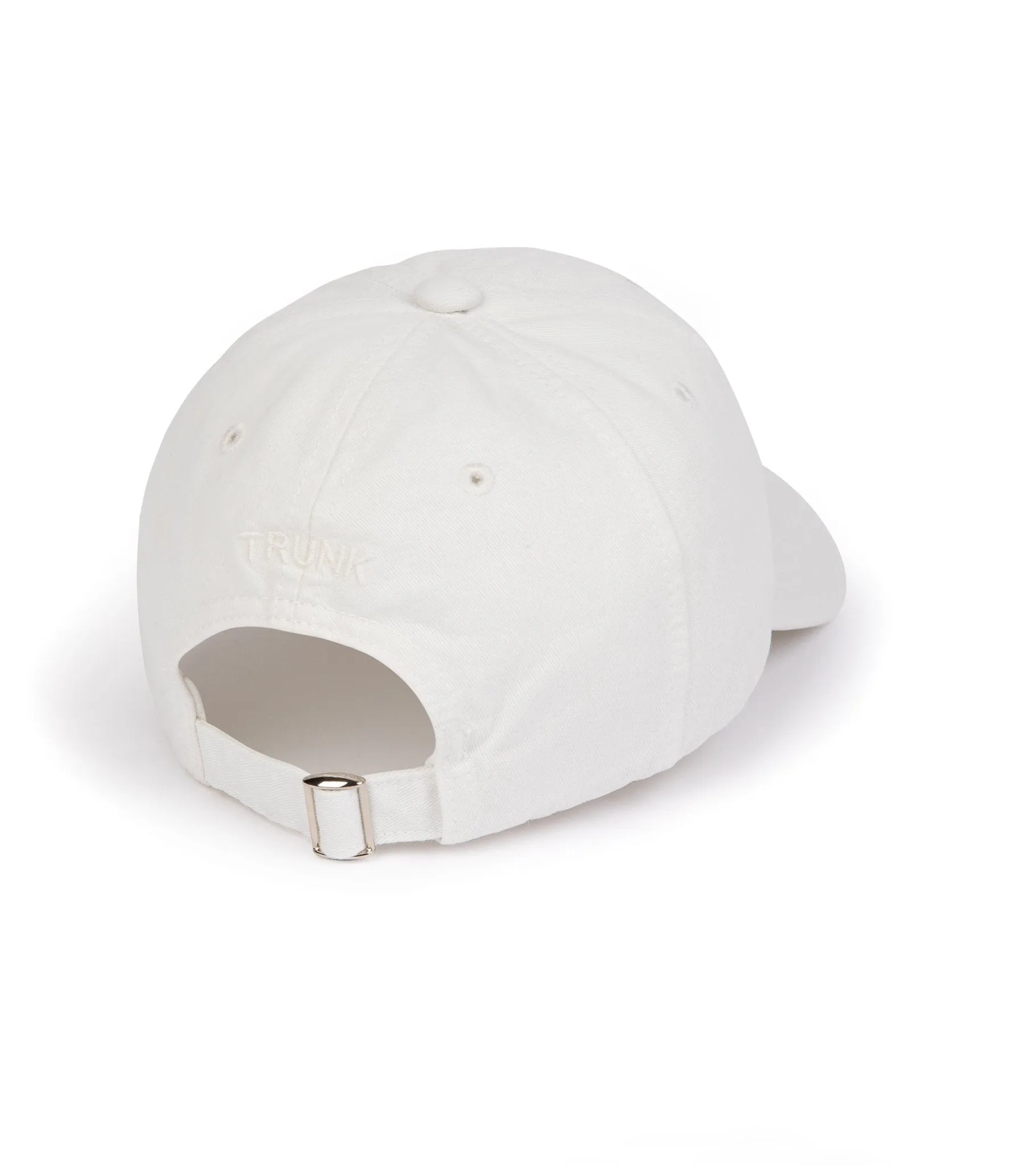 Trunk Washed Cotton Twill Baseball Cap: Off White