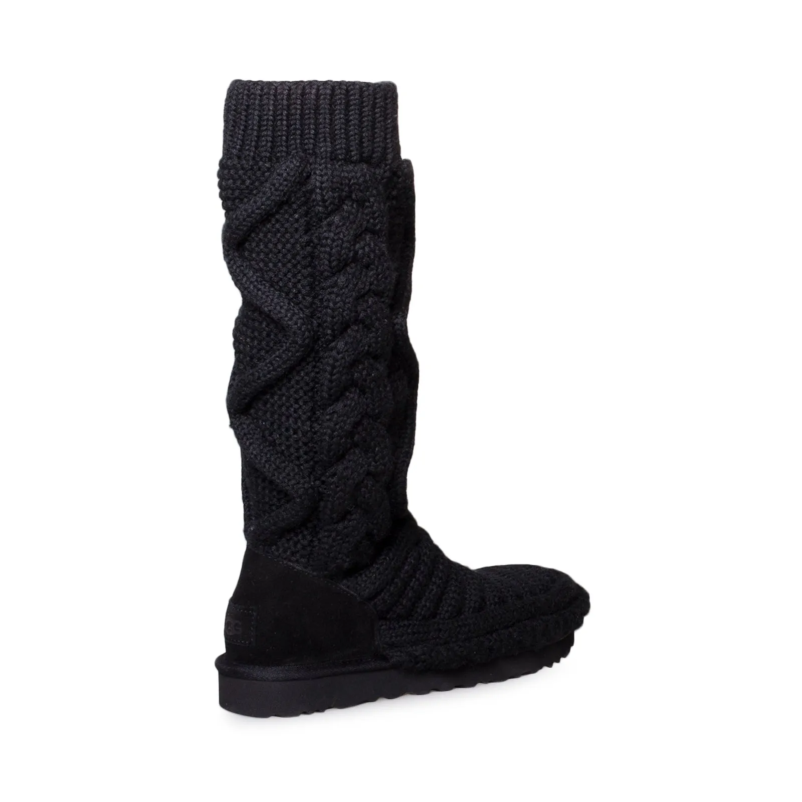 UGG Classic Tall Chunky Knit Black Boots - Women's