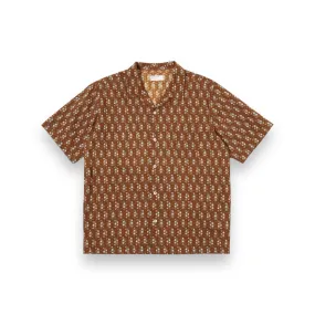 Universal Works Road Shirt Paisley Block 30179 brown