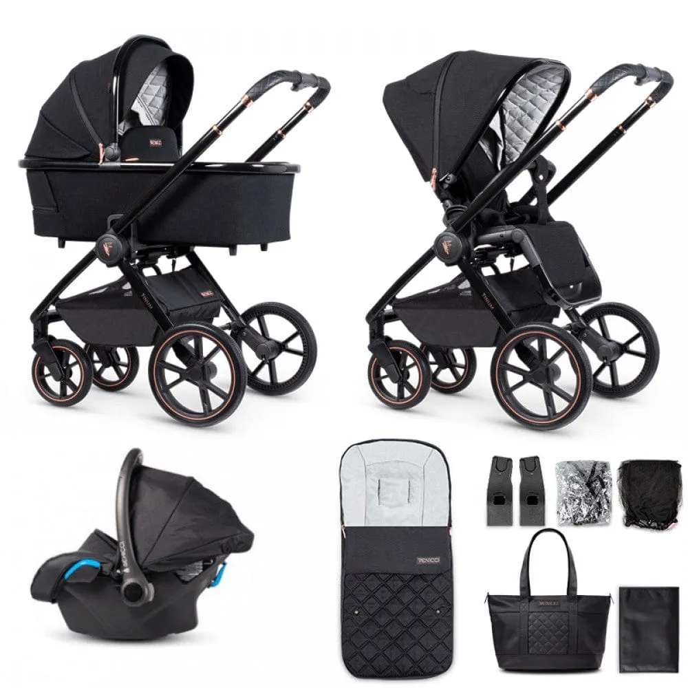 Venicci Tinum 2.0 Special Edition 8Pc Travel System Bundle - Stylish Black