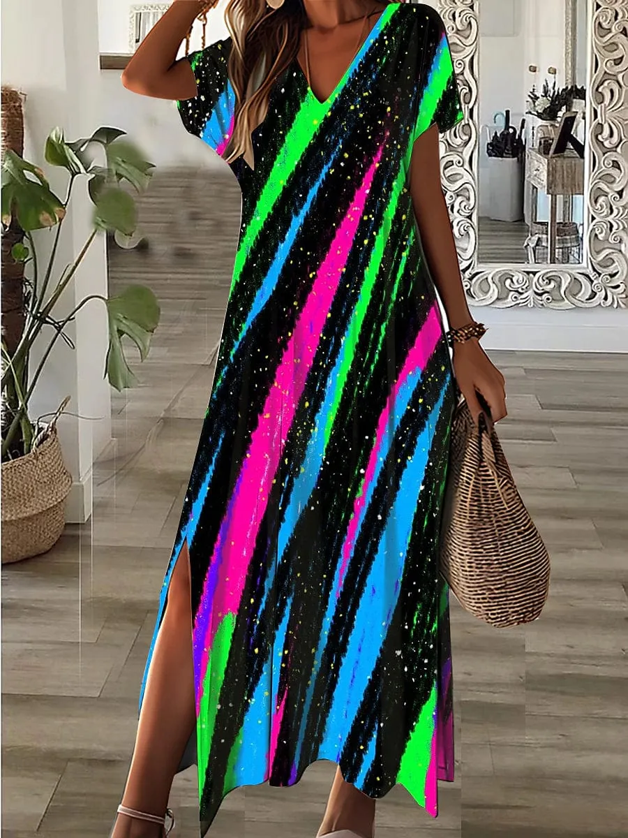 Versatile Women's A-Line Maxi Dress with Long Sleeves and Chic Midi Length