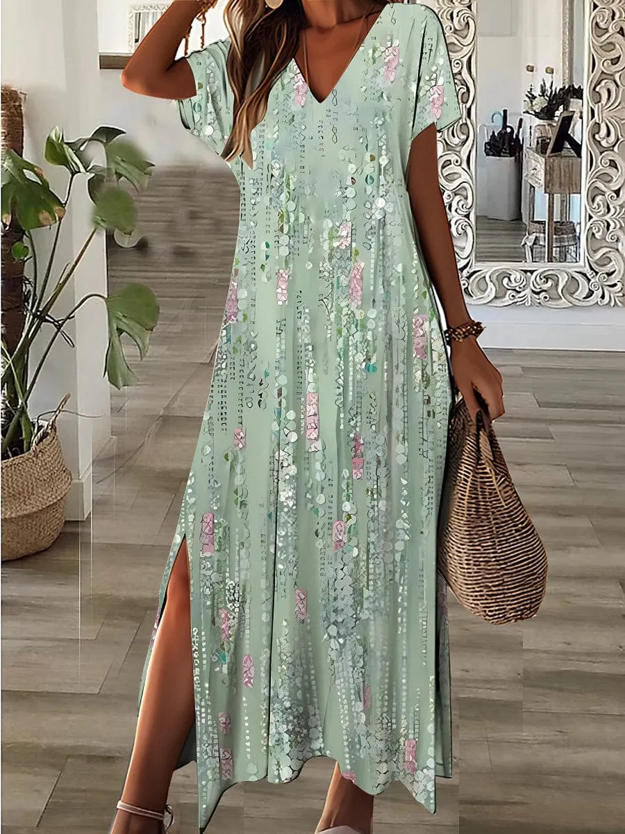 Versatile Women's A-Line Maxi Dress with Long Sleeves and Chic Midi Length