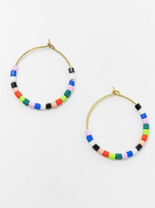 Victoria Beaded Hoops