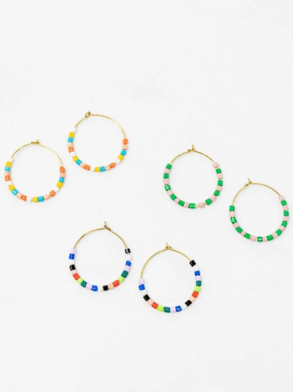 Victoria Beaded Hoops