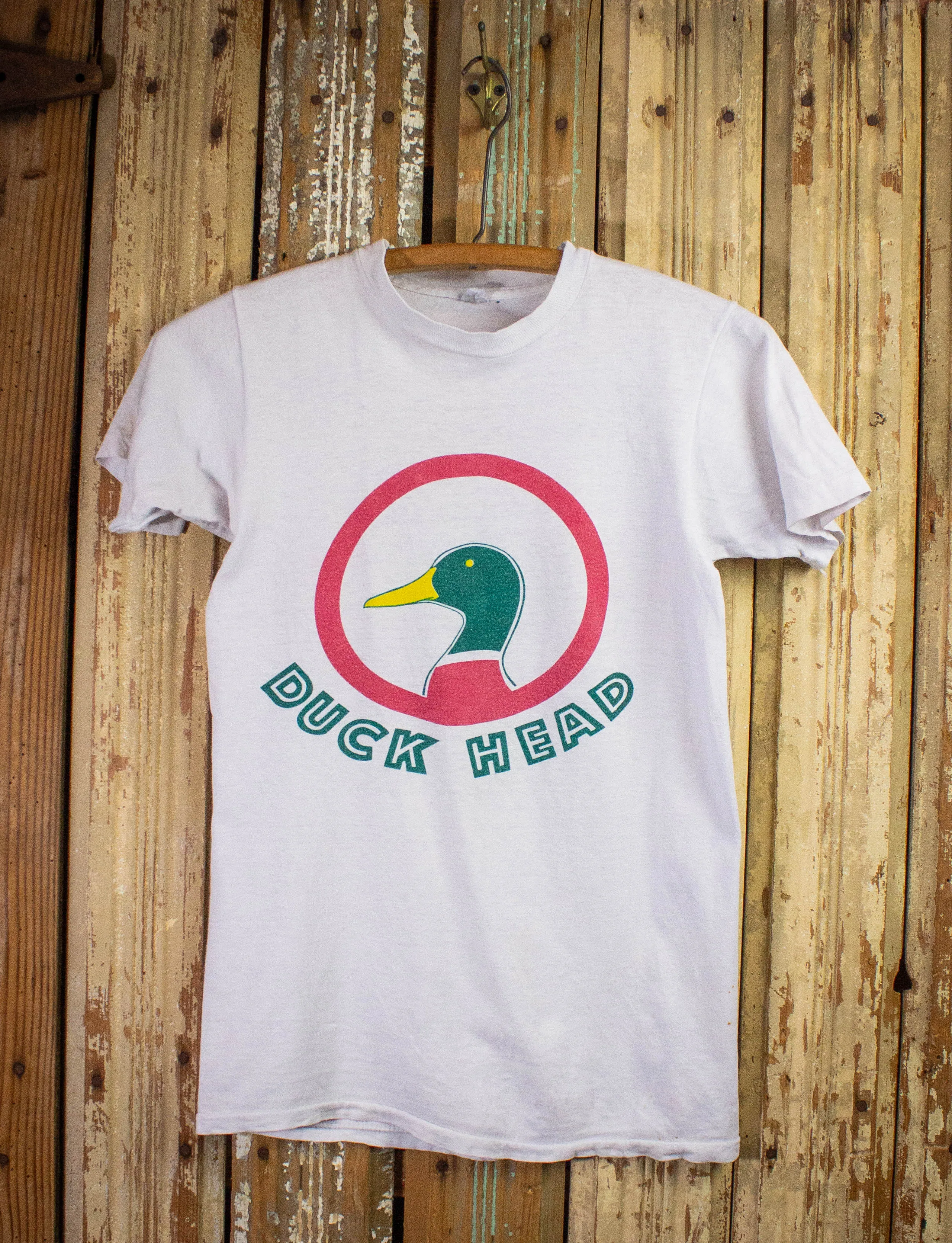 Vintage Duck Head Graphic T Shirt 80s White XS