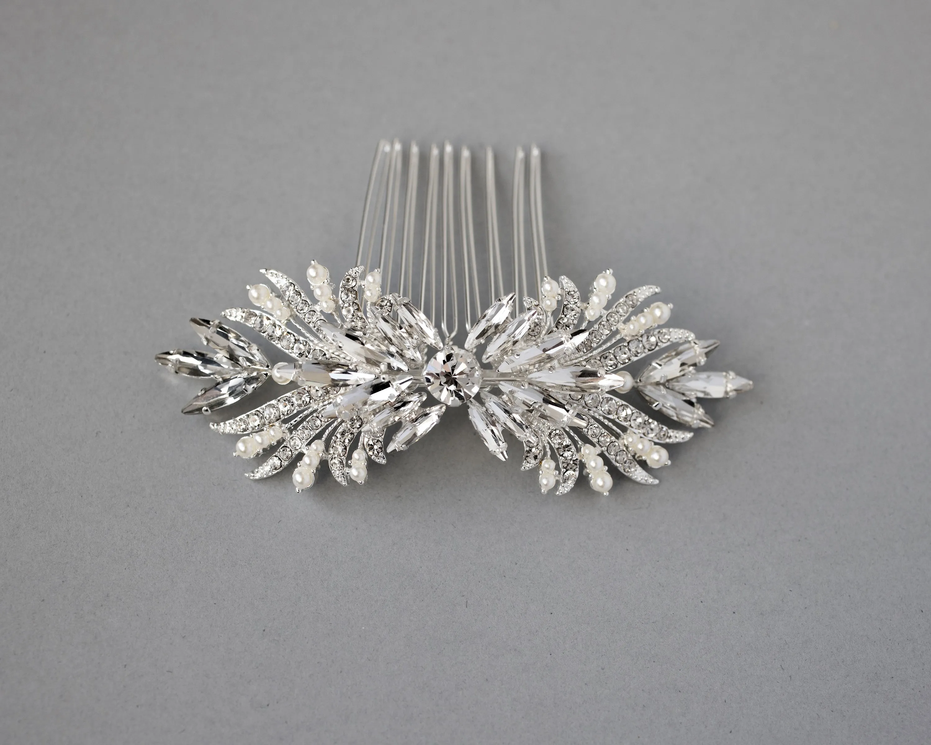 Vintage Hair Comb with Pearls