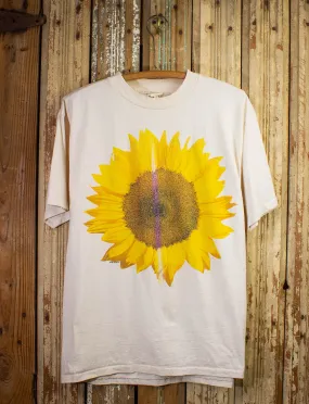 Vintage Sunflower Graphic T Shirt 1991 Tan Large