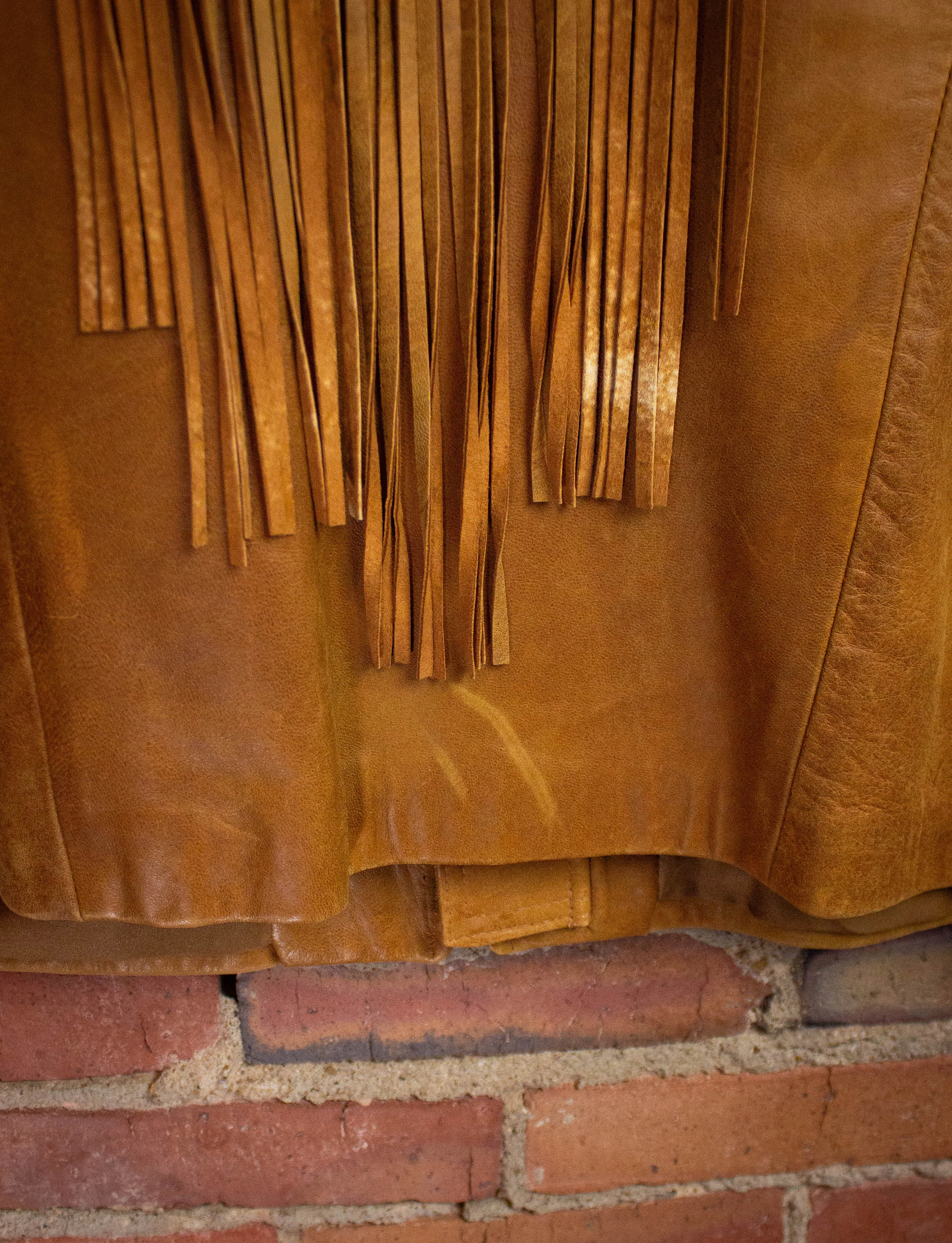 Vintage Tribe Bone Tan Leather Vest XL