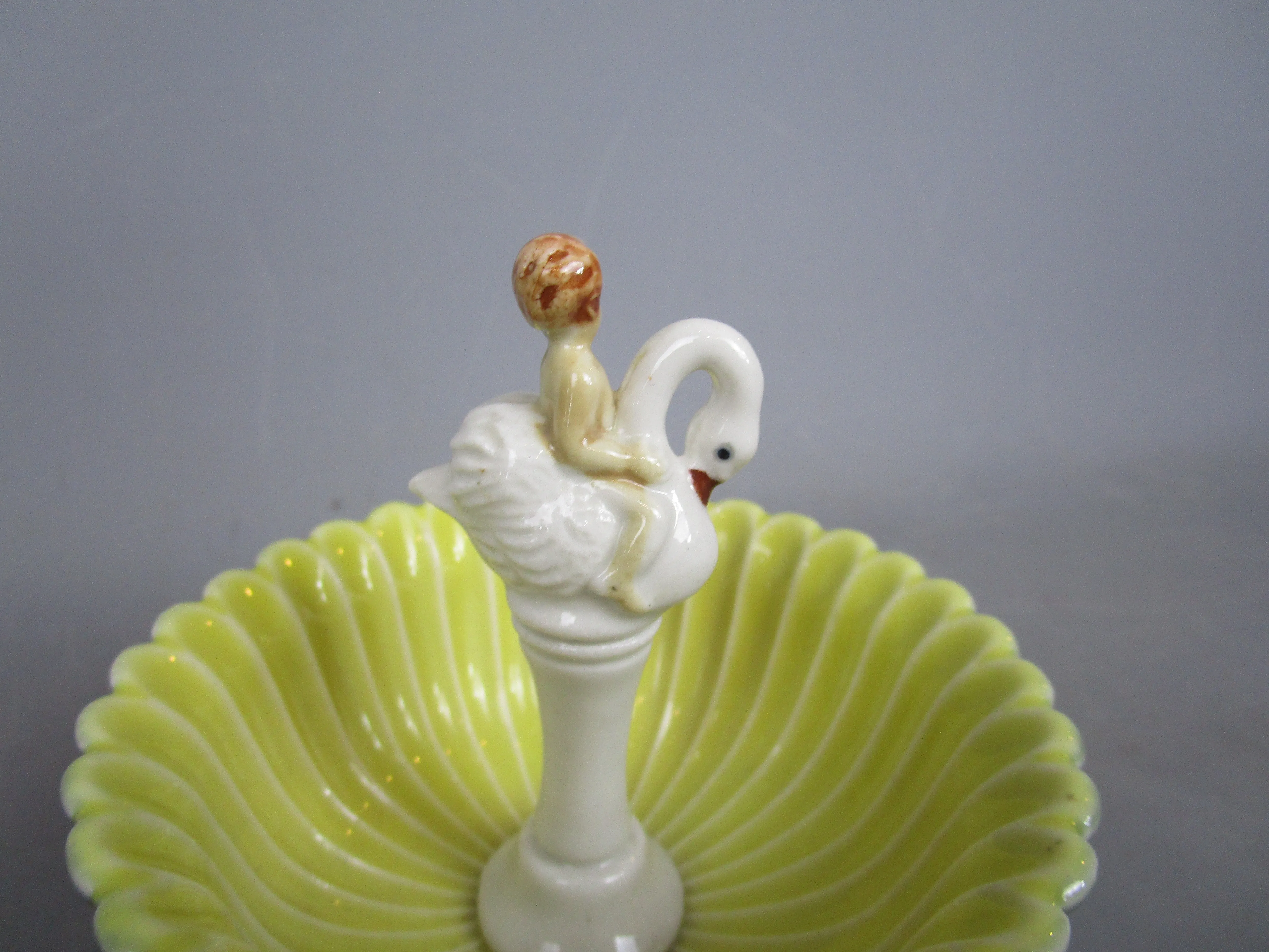 Wade Pottery Cherub On Swan Trinket Dish Vintage Mid Century c1950