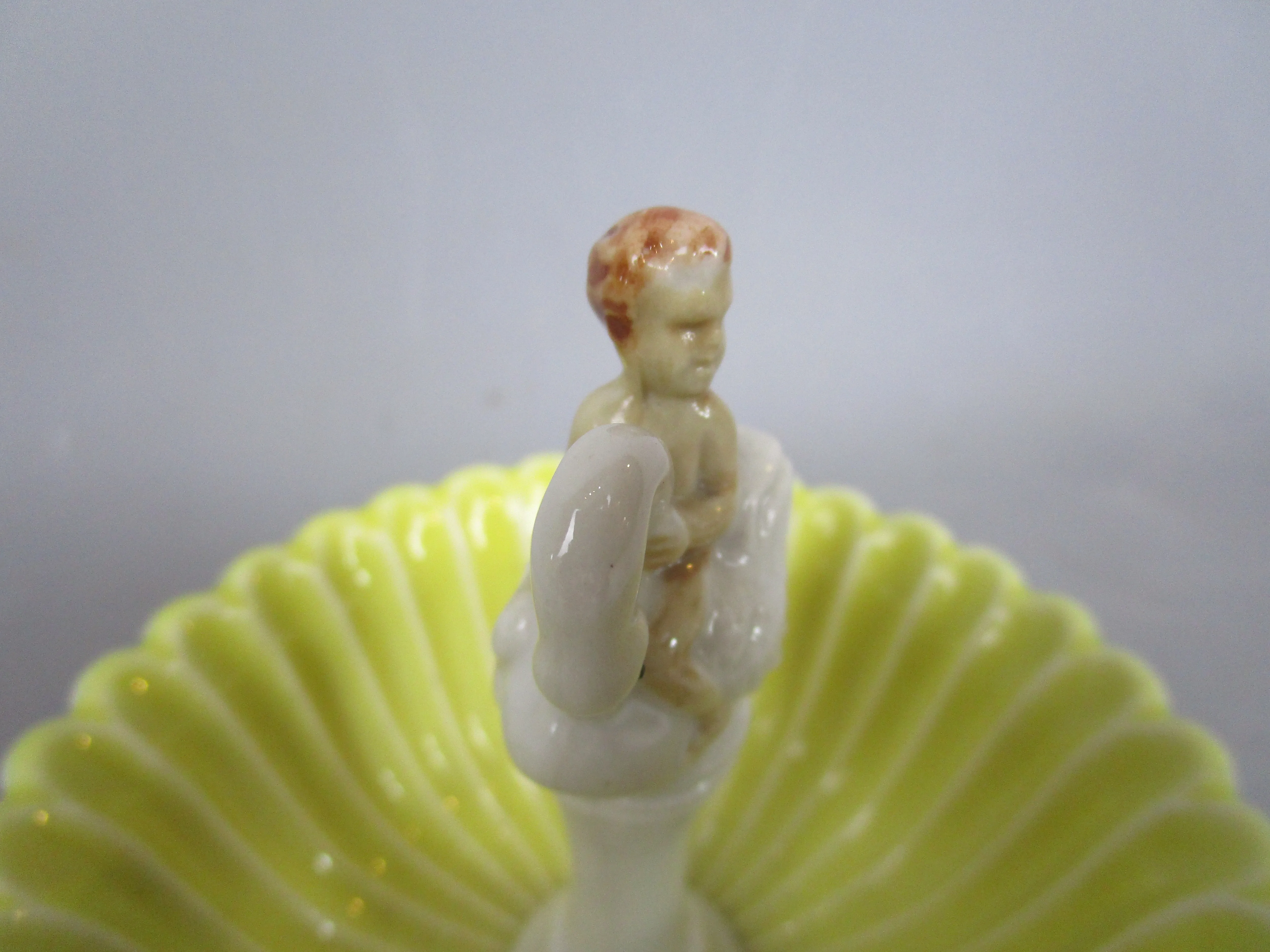 Wade Pottery Cherub On Swan Trinket Dish Vintage Mid Century c1950