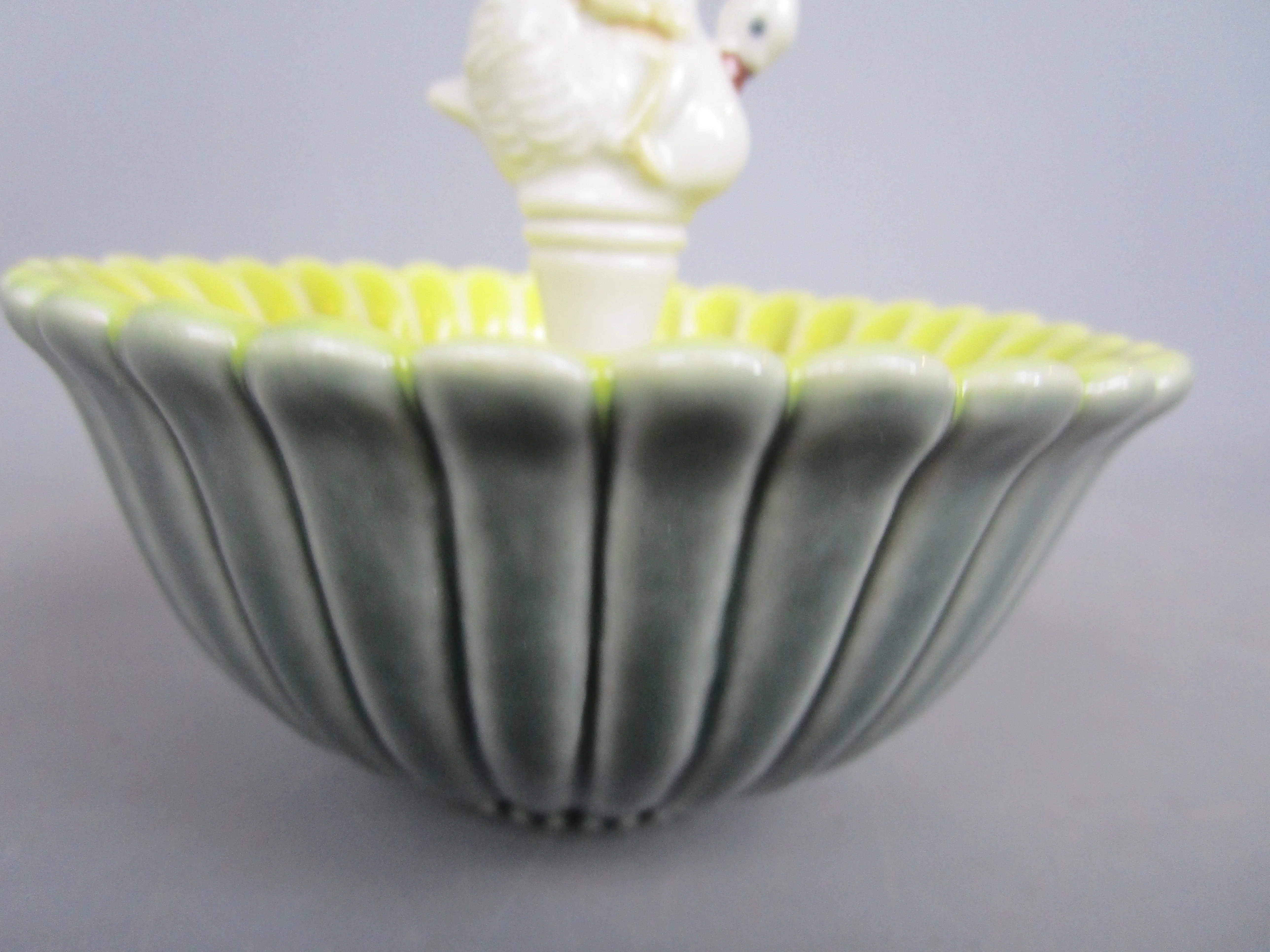 Wade Pottery Cherub On Swan Trinket Dish Vintage Mid Century c1950